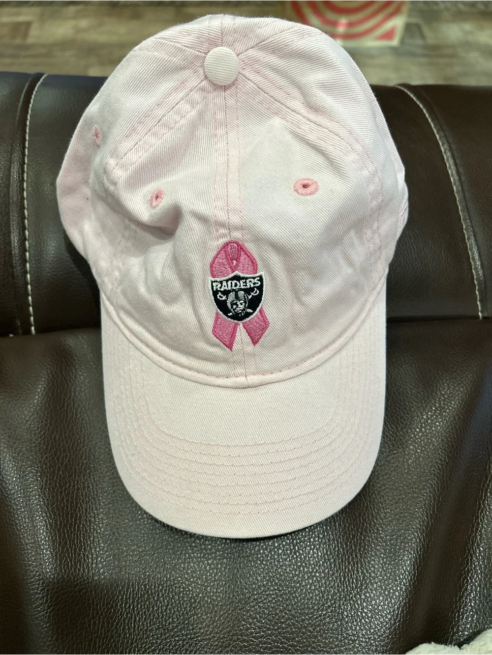 Raiders Womens Pink Breast Cancer Awareness Hat Cap